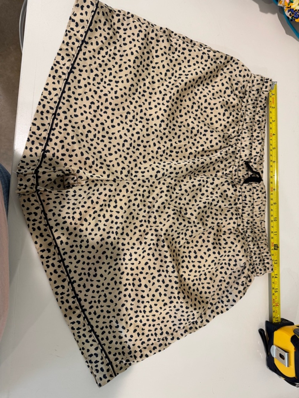 Hello Mello Leopard Print Elastic Waist Shorts with Black Trim
